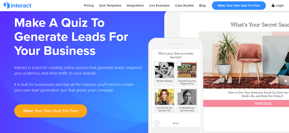 Interact Quiz Maker: Attract, Segment, Convert Your Leads