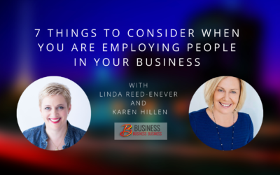 Replay 7 things to consider when you are employing people in your business
