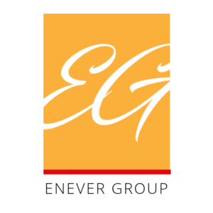 The eg logo on a black background.