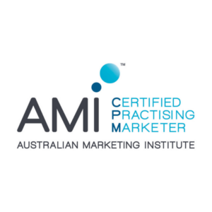 Ami certified practising marketer logo.