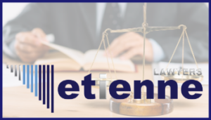 The logo for etienne law firm.