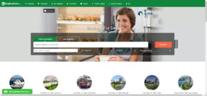 A screen shot of a website for a travel agency.